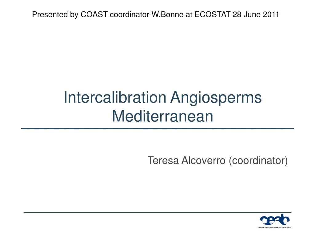 intercalibration angiosperms mediterranean