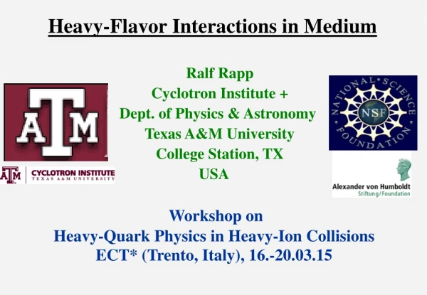 Heavy-Flavor Interactions in Medium