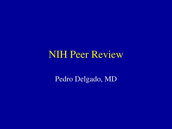 NIH Peer Review