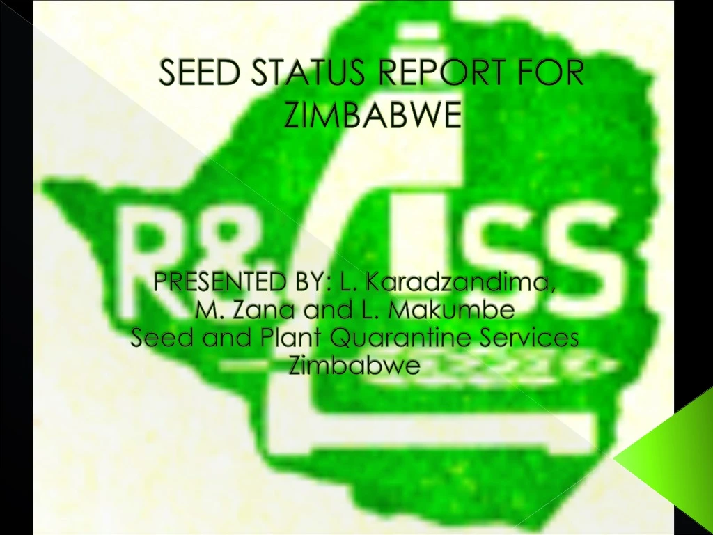 seed status report for zimbabwe