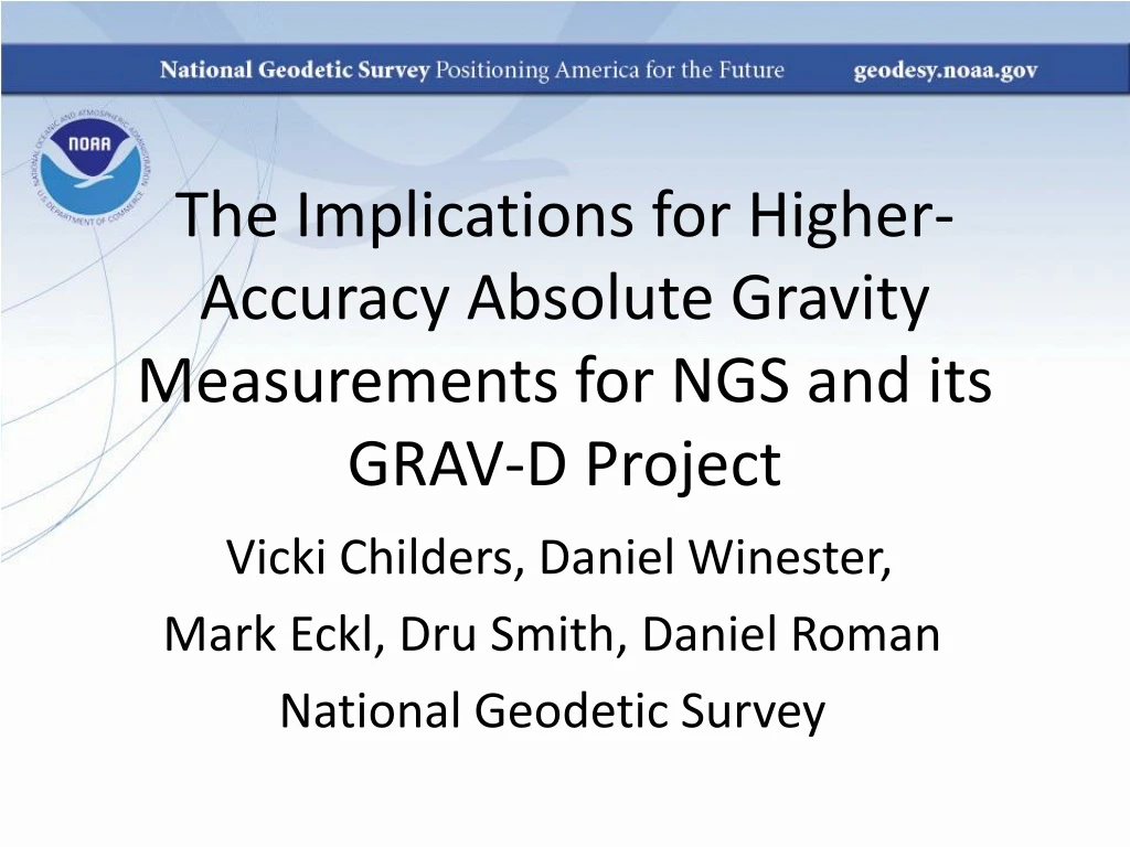 the implications for higher accuracy absolute