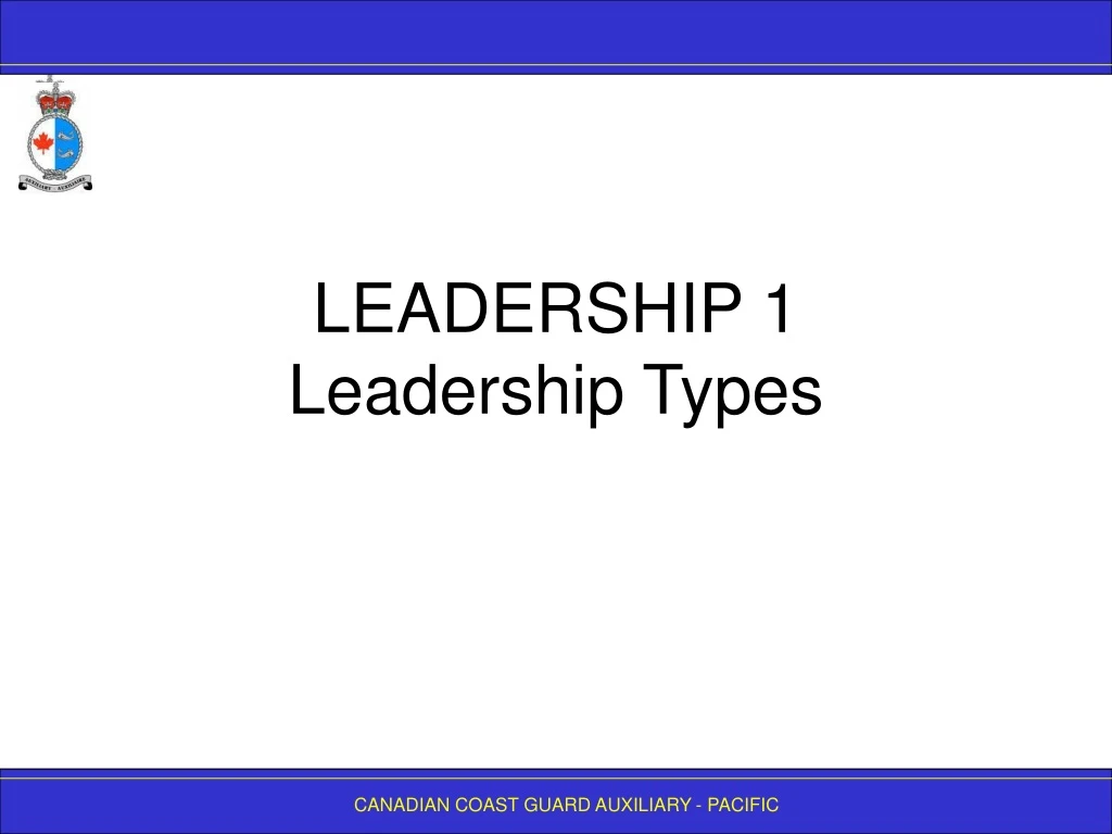 leadership 1 leadership types