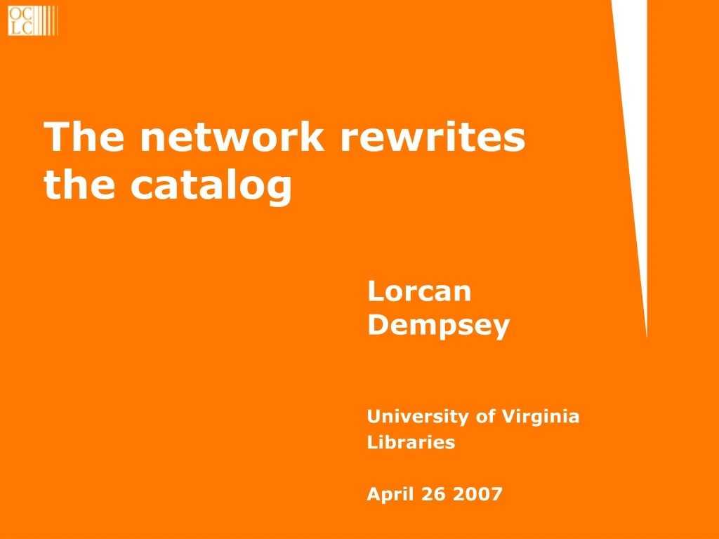 the network rewrites the catalog