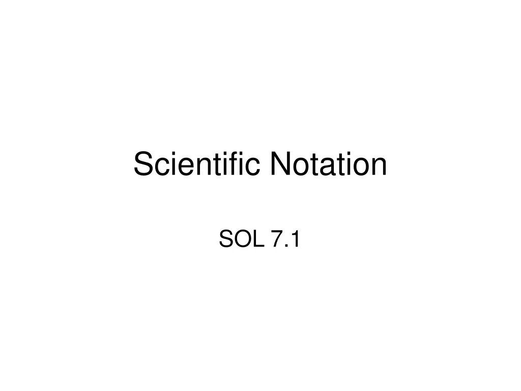 scientific notation