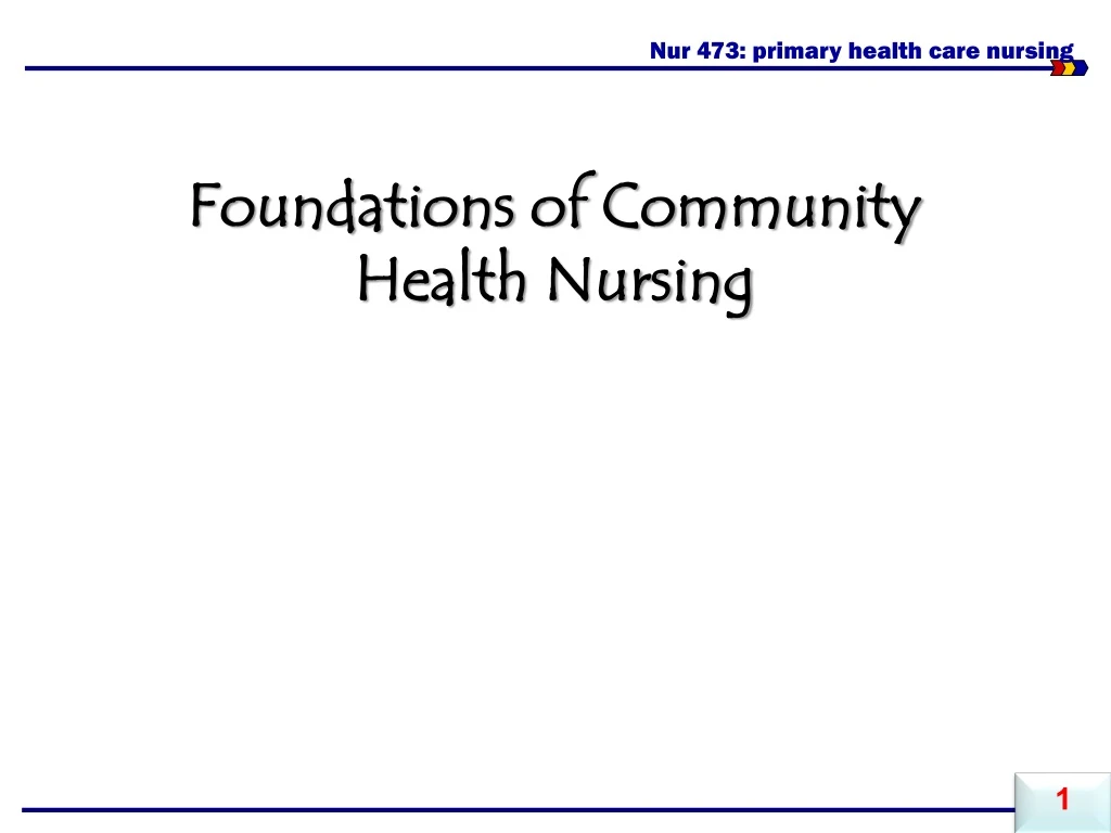 nur 473 primary health care nursing