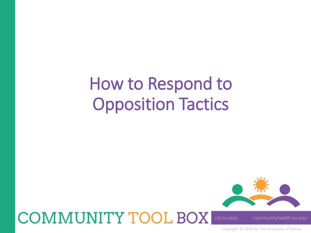 how to respond to opposition tactics
