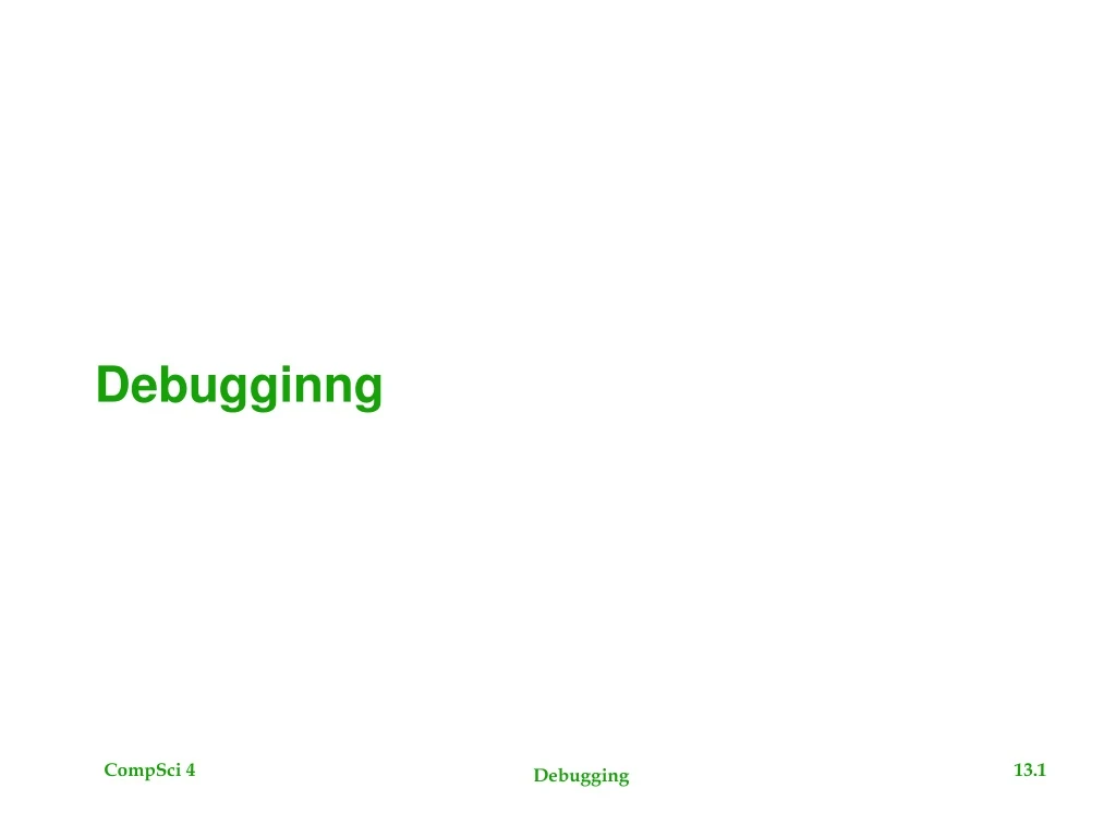 debugginng