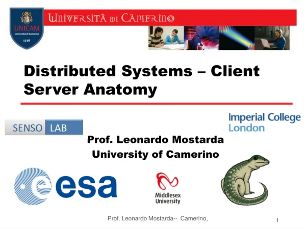 Prof. Leonardo Mostarda University of Camerino