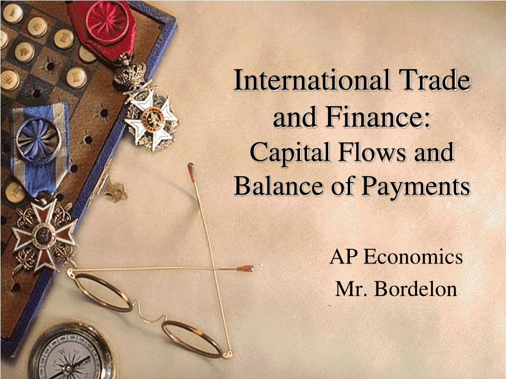 international trade and finance capital flows and balance of payments