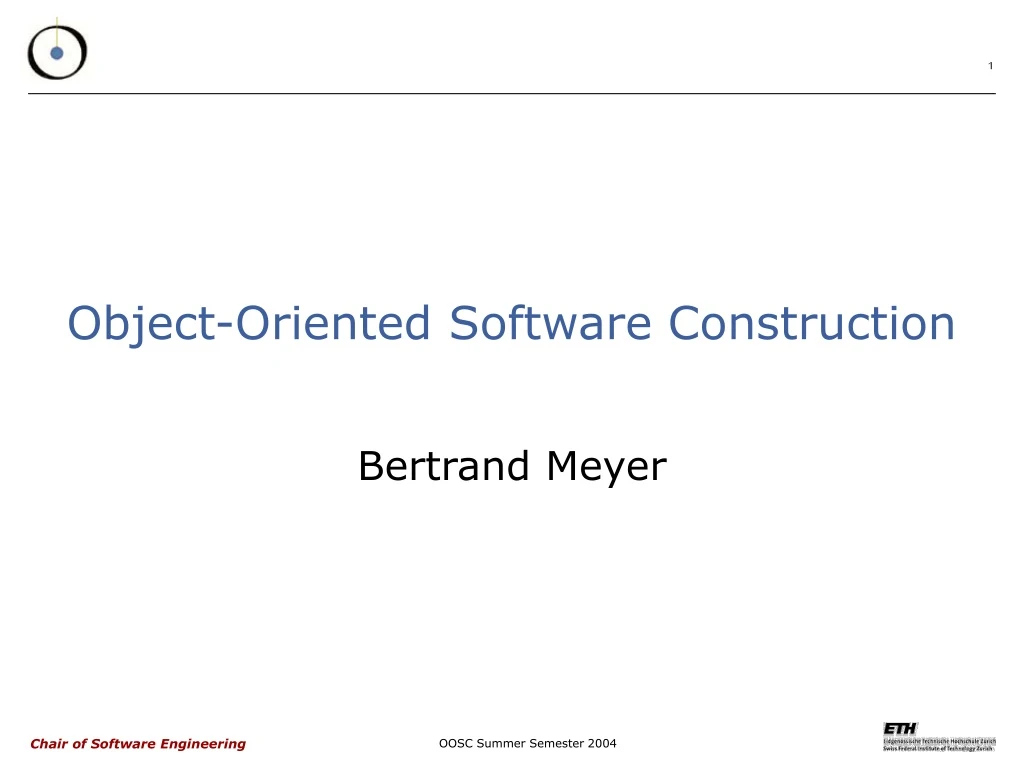 object oriented software construction