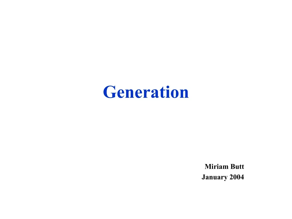 generation