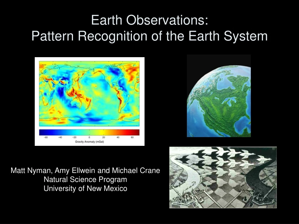 earth observations pattern recognition of the earth system