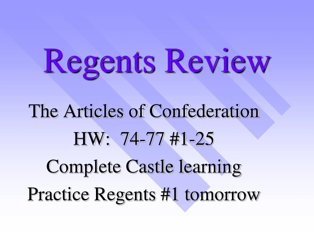 regents review