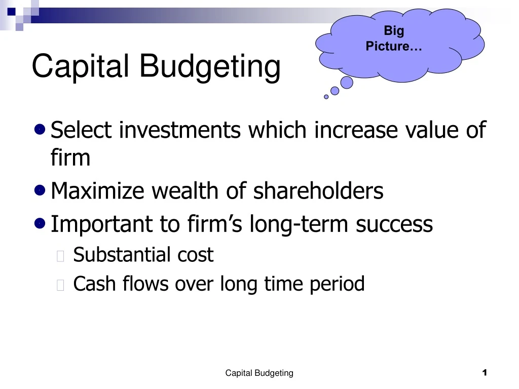 capital budgeting