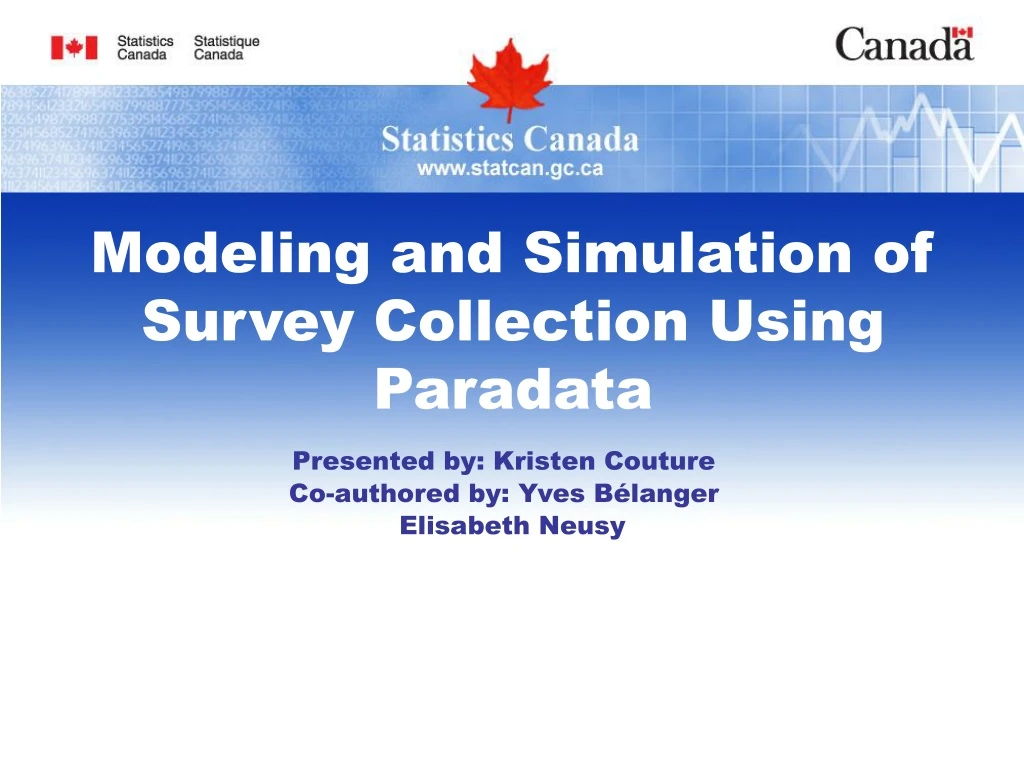 modeling and simulation of survey collection using paradata