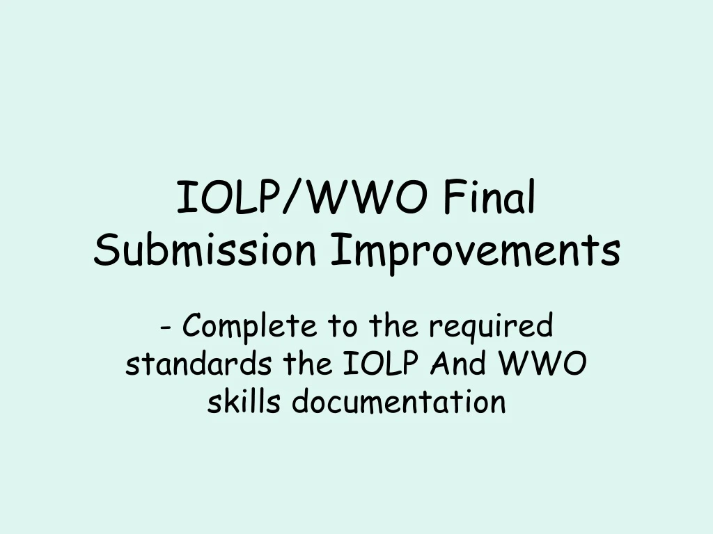 iolp wwo final submission improvements