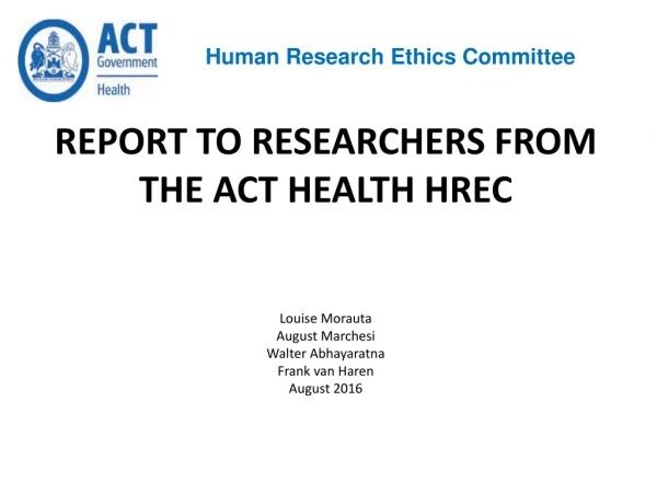 Human Research Ethics Committee