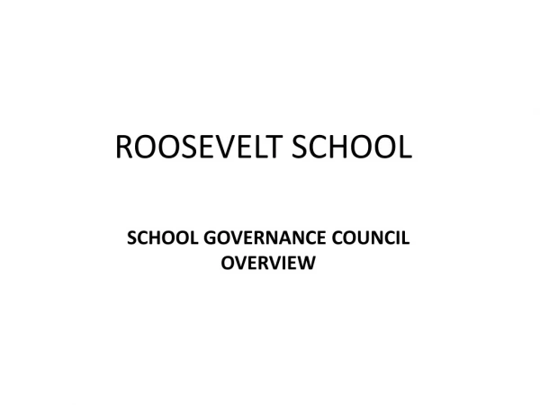 ROOSEVELT SCHOOL