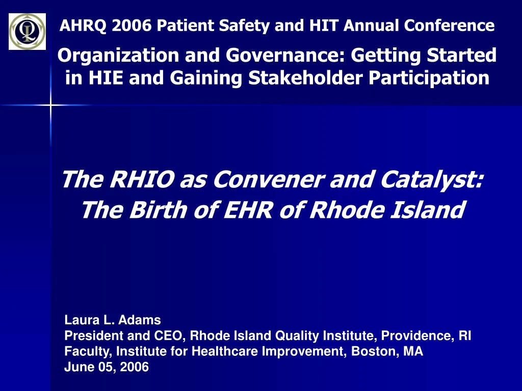 ahrq 2006 patient safety and hit annual
