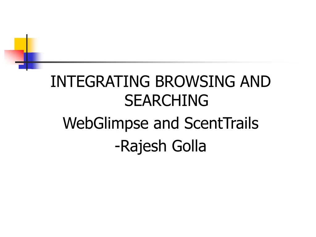 integrating browsing and searching webglimpse