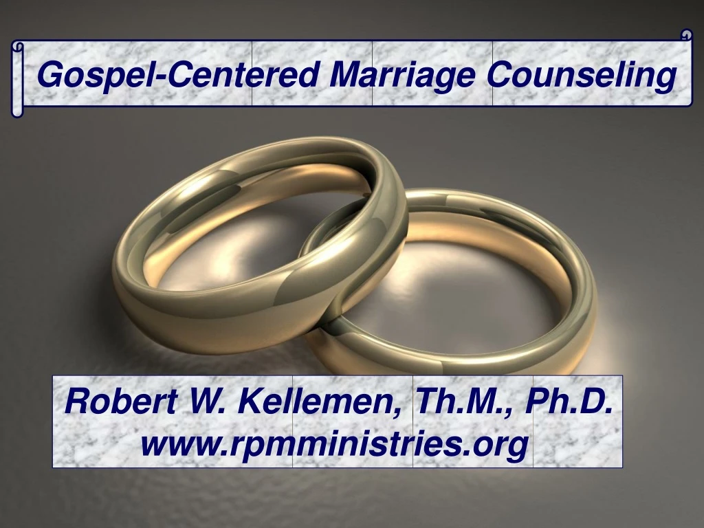 gospel centered marriage counseling