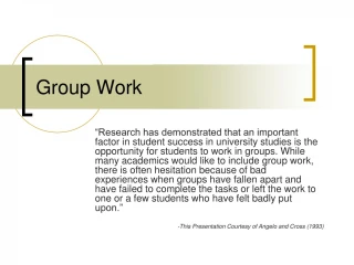 Group Work - slide 1
