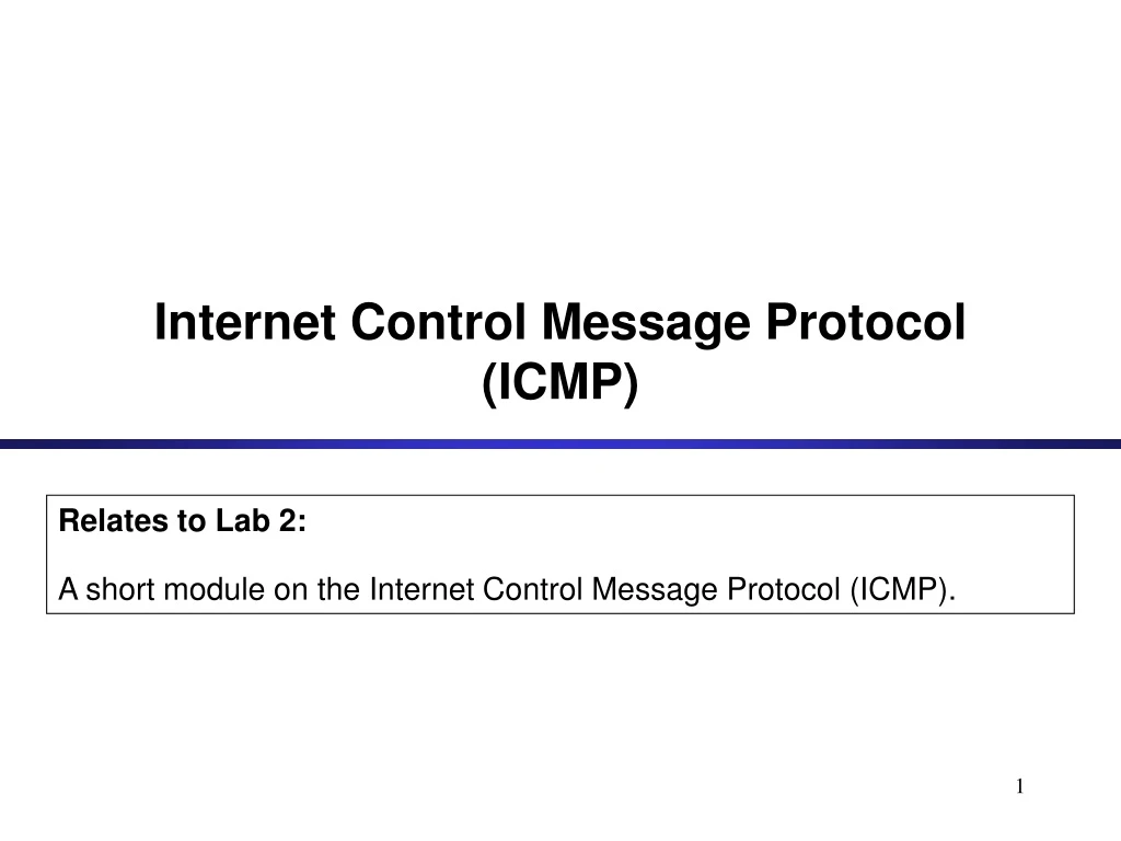 internet control message protocol icmp