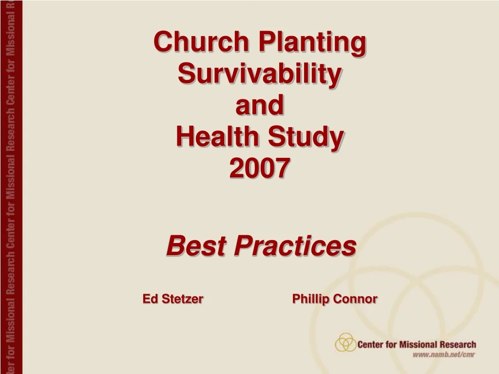 church planting survivability and health study