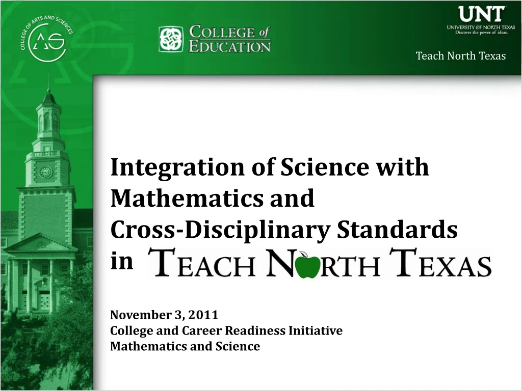 integration of science with mathematics and cross