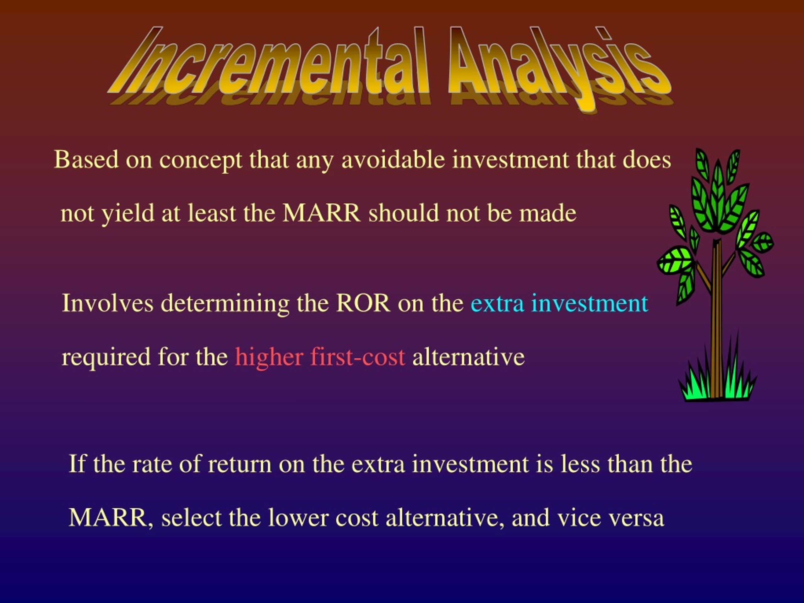 Incremental Analysis for Investment Decision Making - slide 1