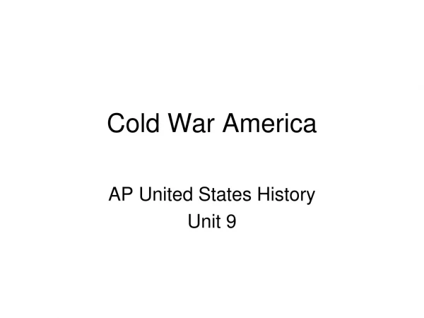 Cold War America