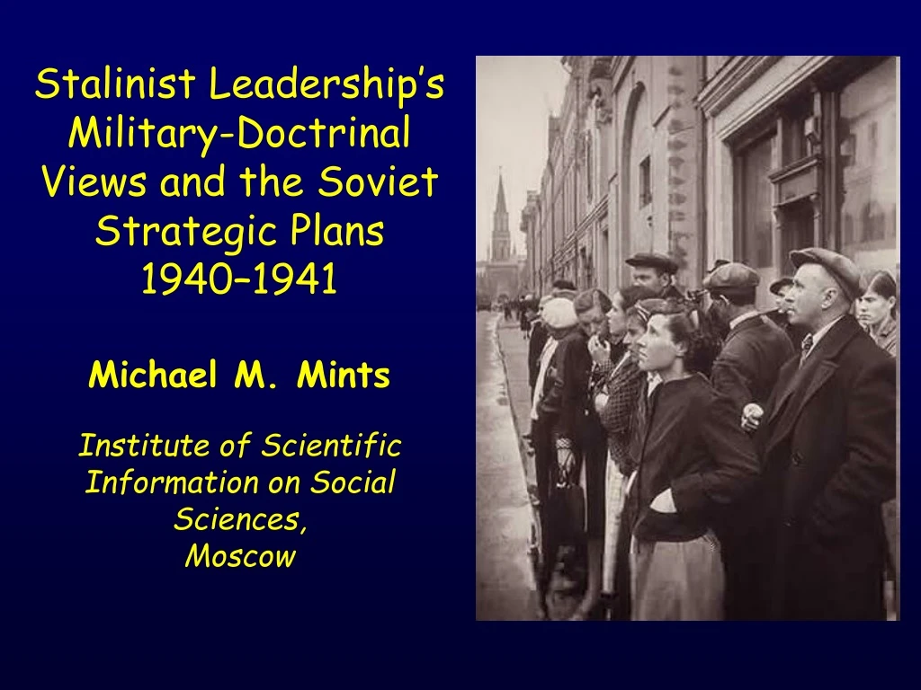 stalinist leadership s military doctrinal views