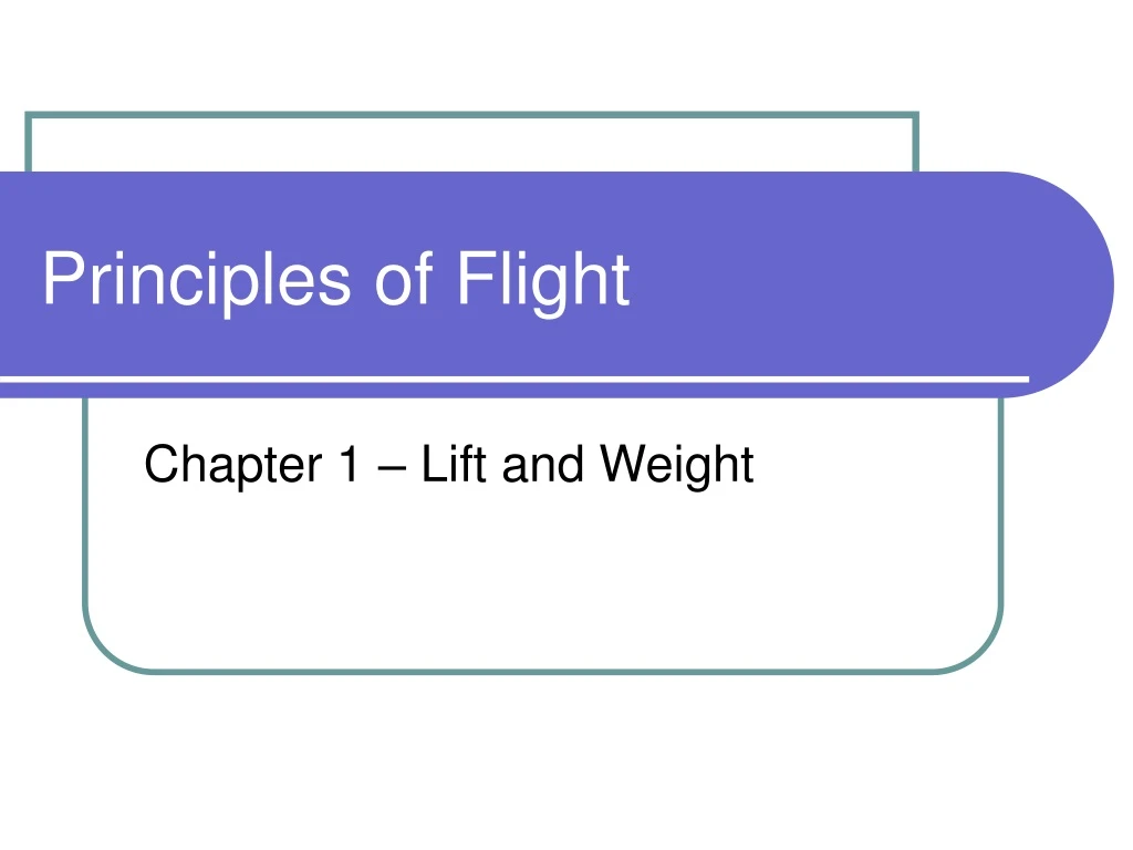 principles of flight