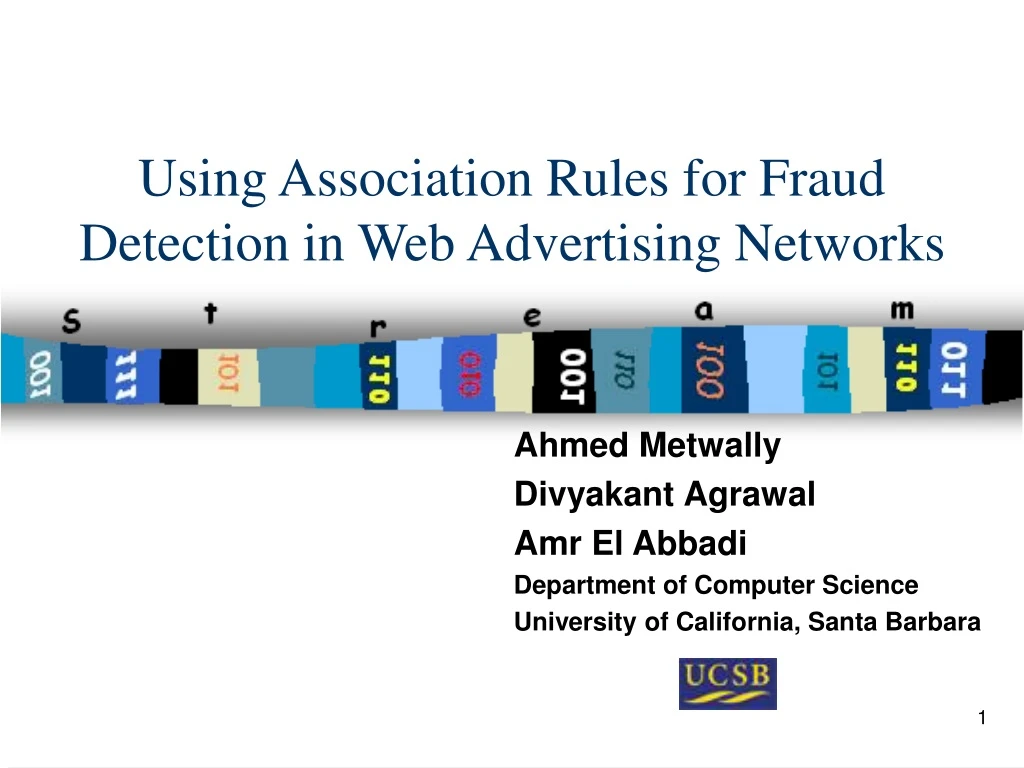 using association rules for fraud detection in web advertising networks