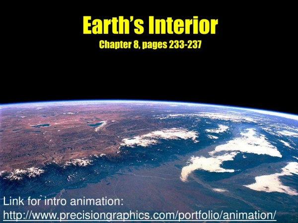Earth’s Interior Chapter 8, pages 233-237