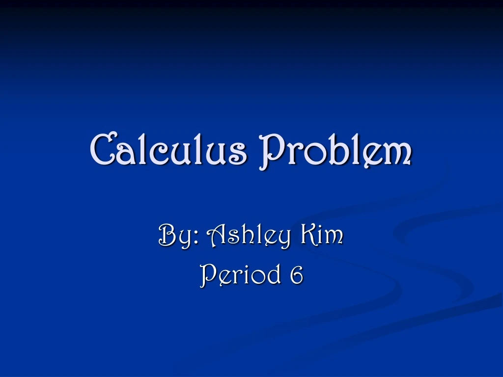 calculus problem