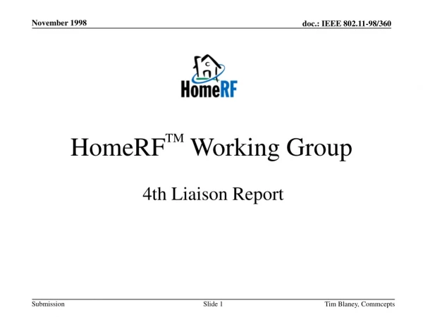 HomeRF TM  Working Group