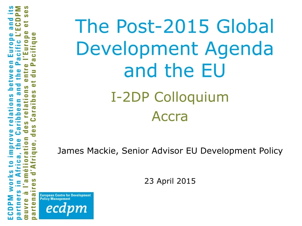 the post 2015 global development agenda and the eu