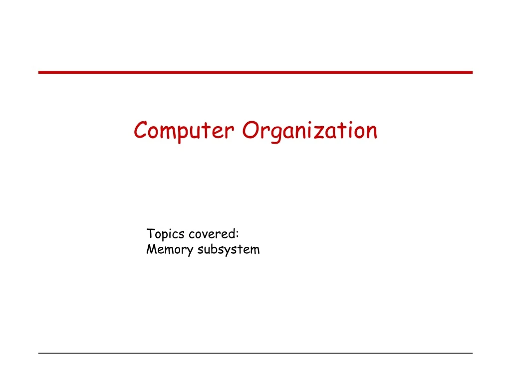 computer organization