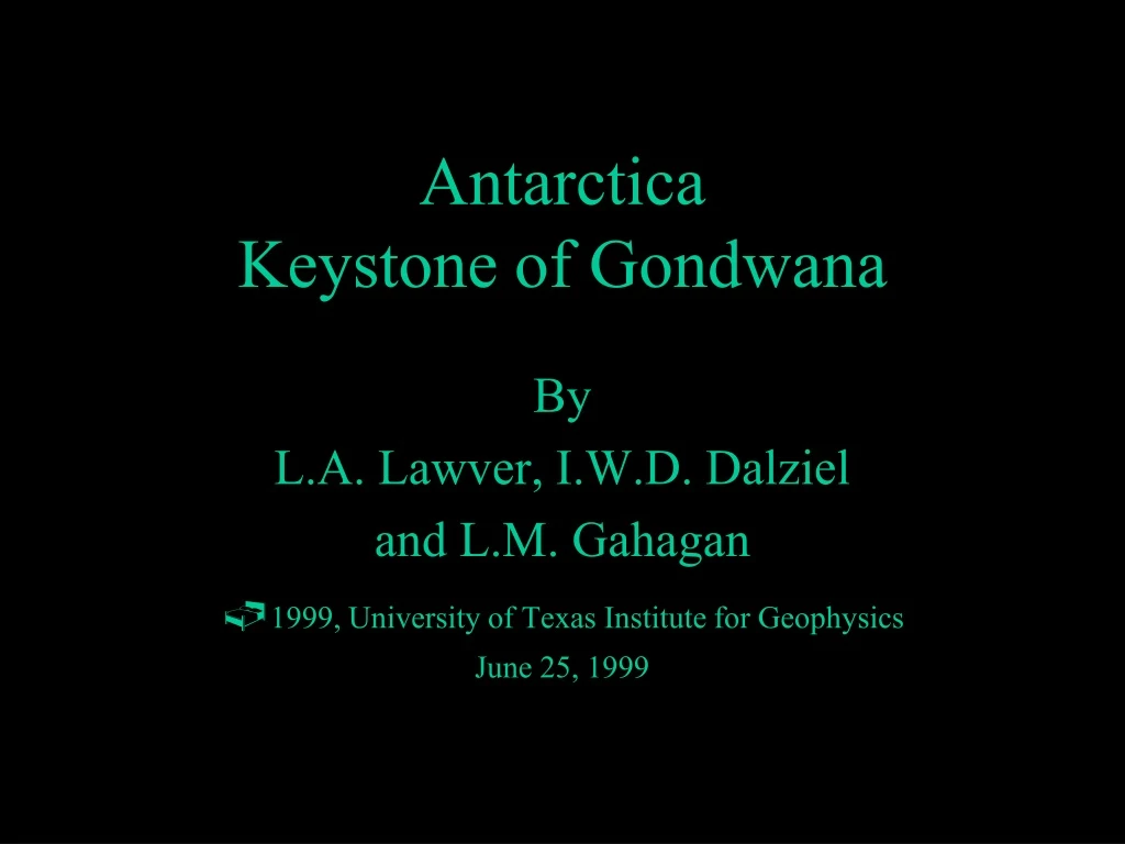 antarctica keystone of gondwana