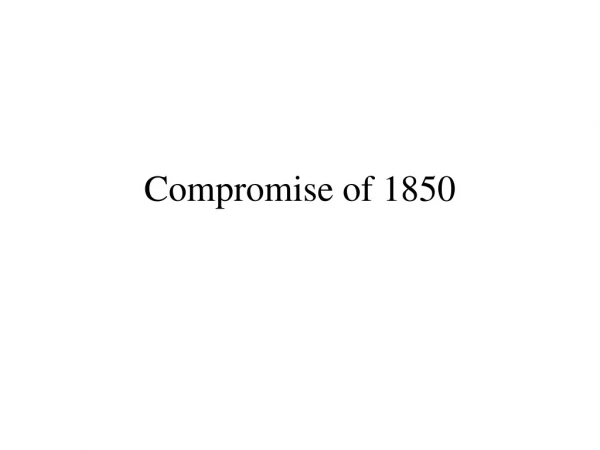 Compromise of 1850