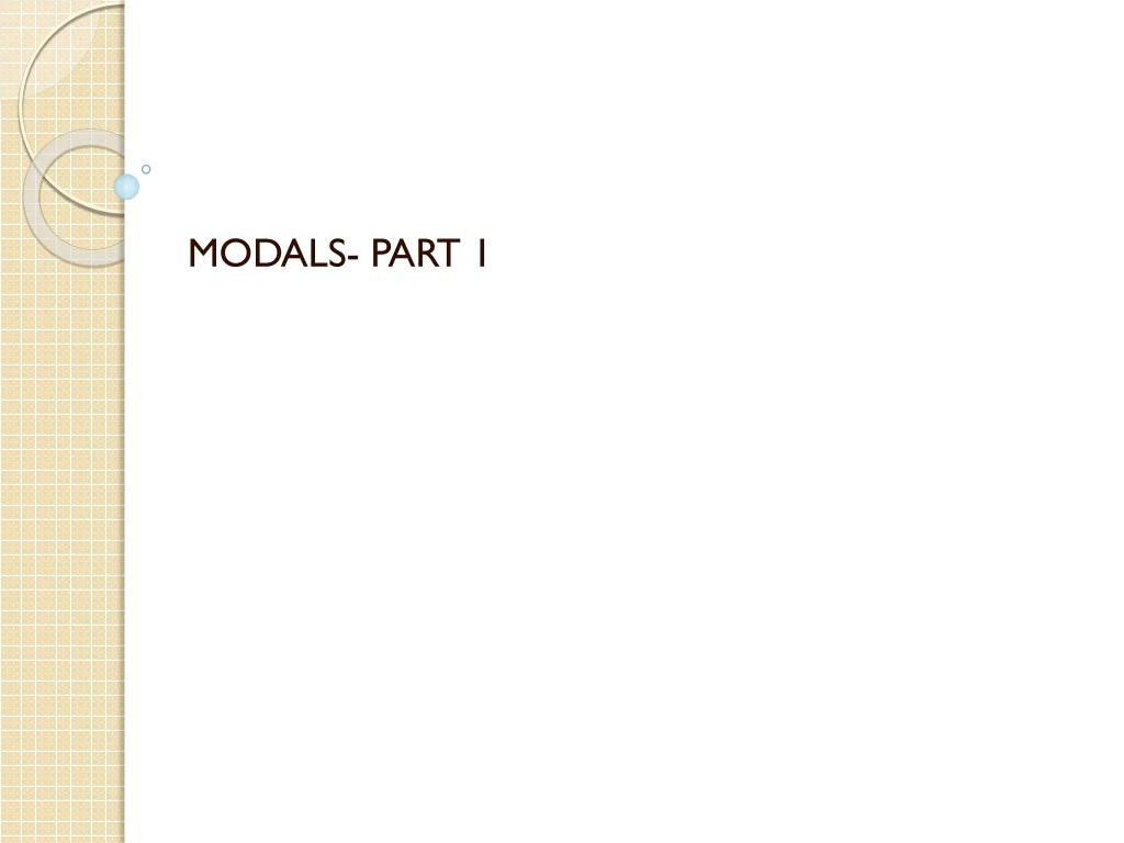 modals part 1