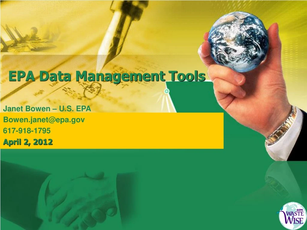 epa data management tools