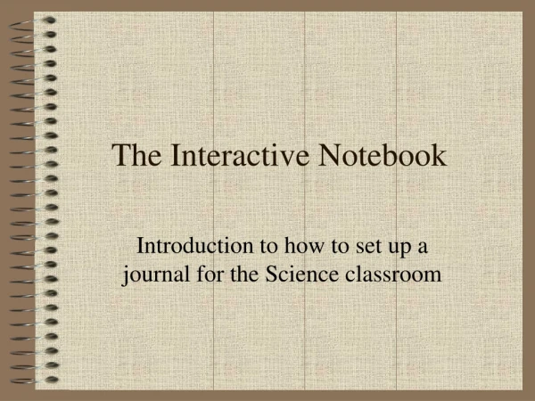 The Interactive Notebook