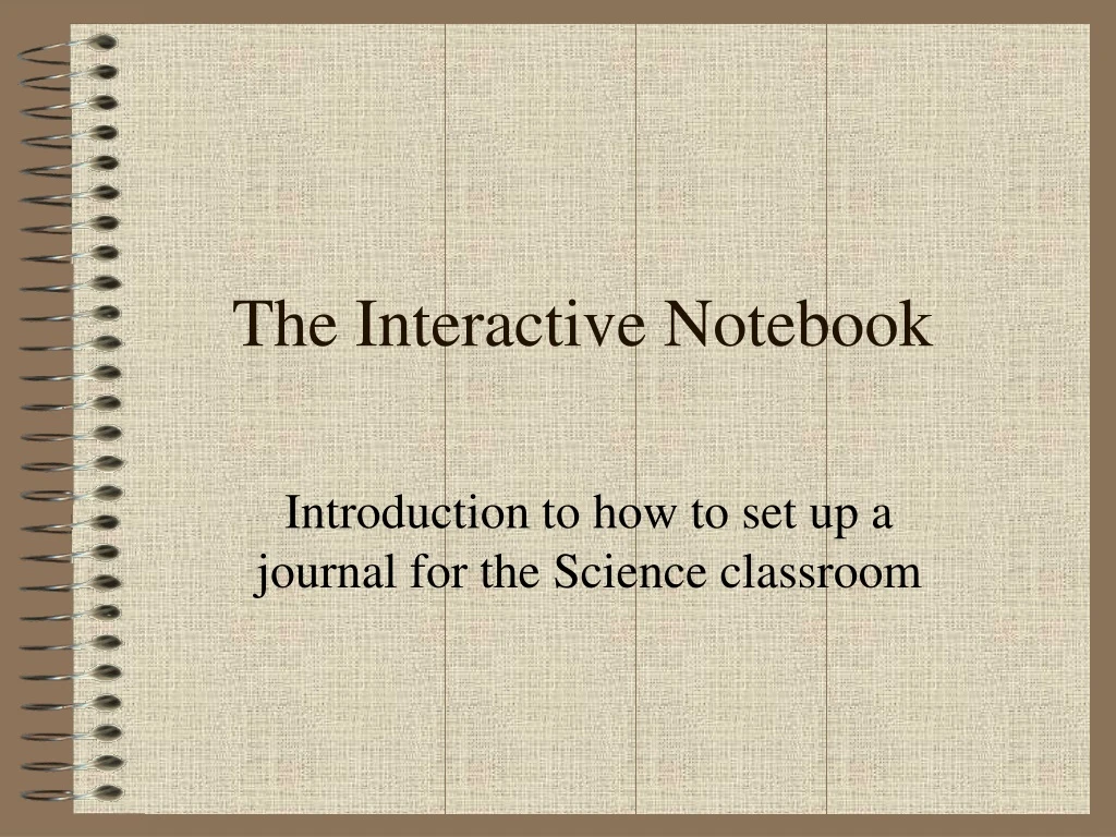 the interactive notebook