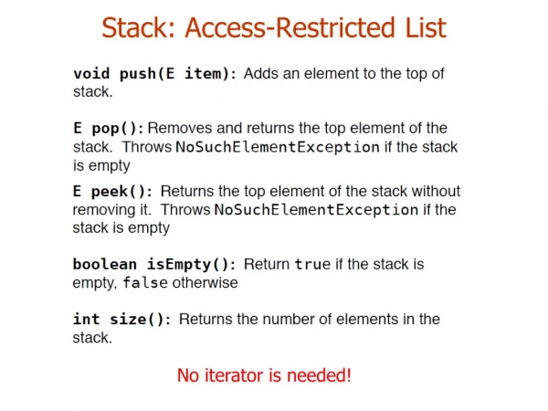 Stack: Access-Restricted List