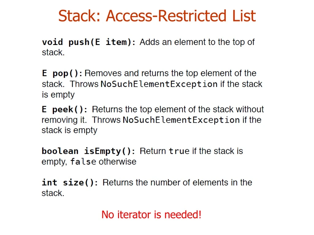 stack access restricted list