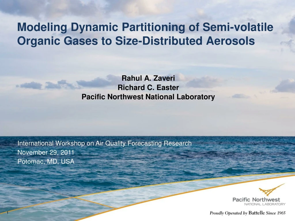 modeling dynamic partitioning of semi volatile organic gases to size distributed aerosols