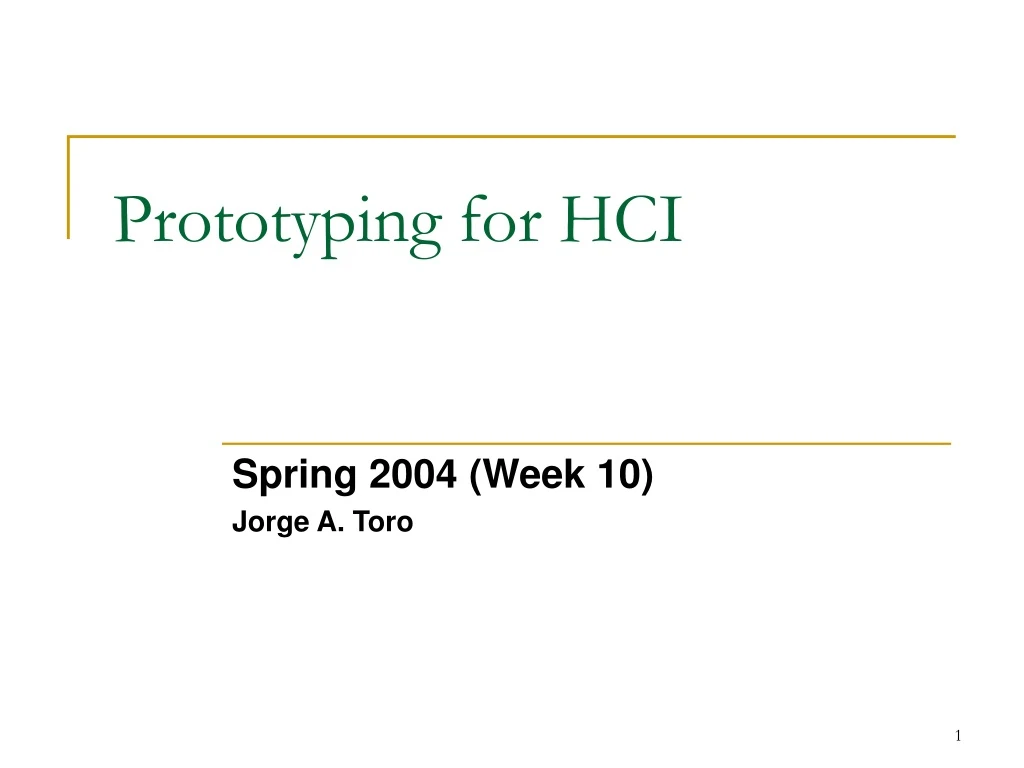 prototyping for hci