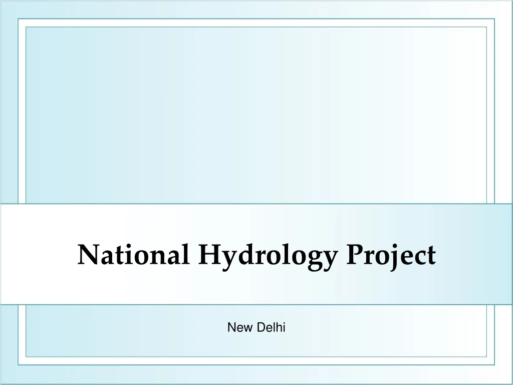 national hydrology project